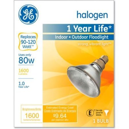 GE Energy-Efficient Par38 Halogen Bulb, 90 W, Crisp White 62706